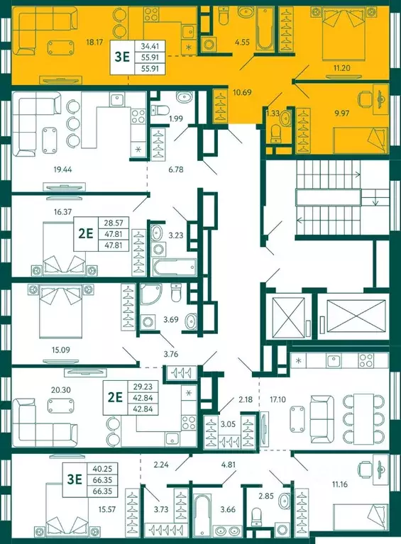 2-к кв. Башкортостан, Уфа Зеленая Роща жилрайон, Терле Парк жилой ... - Фото 1