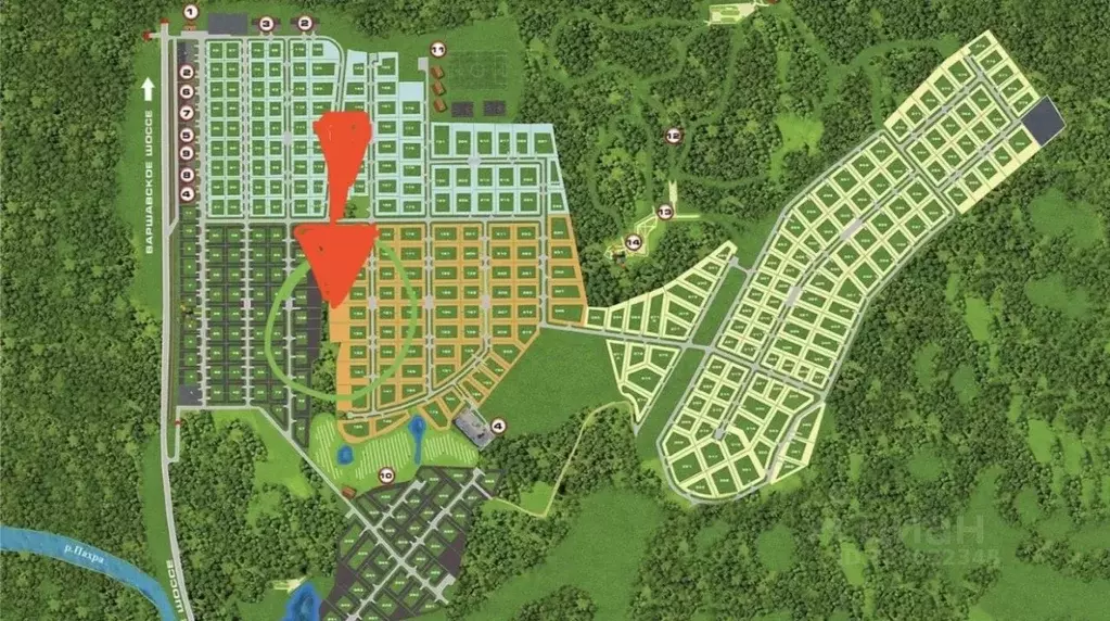 Участок в Москва Европейская долина-2 ДНП, пер. 1-й Моравский (19.0 ... - Фото 1