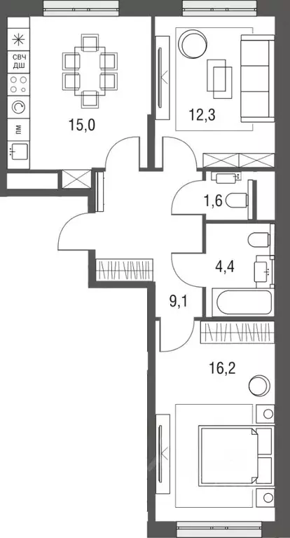 3-к кв. Москва Тагильская ул., 2к1 (58.7 м) - Фото 0