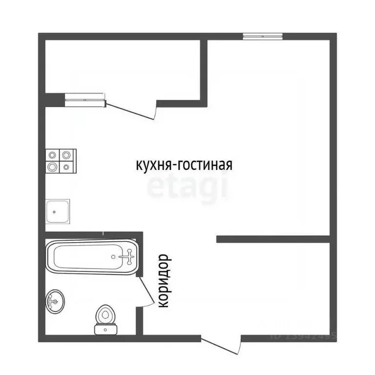 Студия Бурятия, Улан-Удэ 140А мкр, 41 (35.0 м) - Фото 1