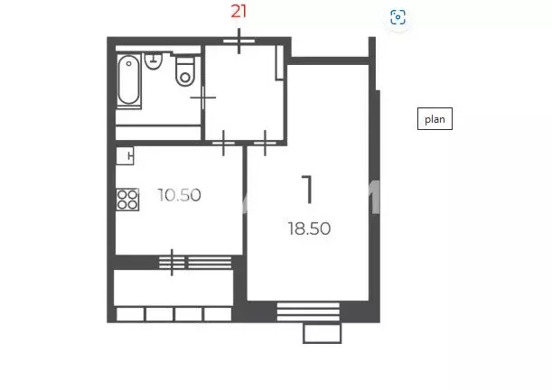 1-комнатная квартира: Москва, Дмитровское шоссе, 93к3 (38.5 м) - Фото 2