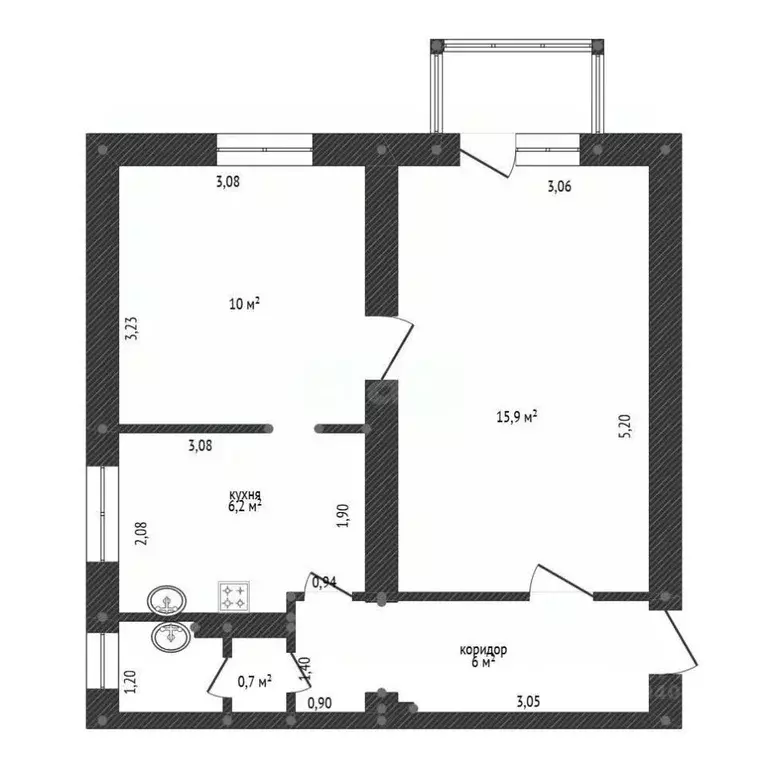 2-к кв. Башкортостан, Уфа ул. Свободы, 56 (40.6 м) - Фото 2