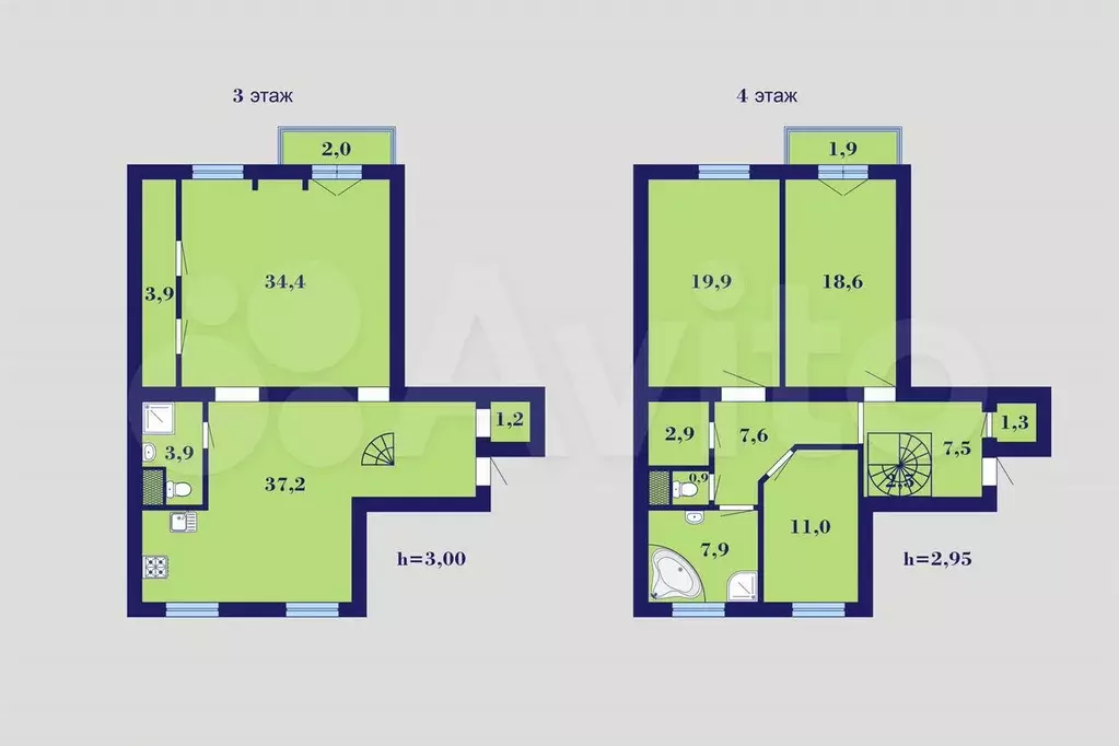 4-к. квартира, 160 м, 3/5 эт. - Фото 0