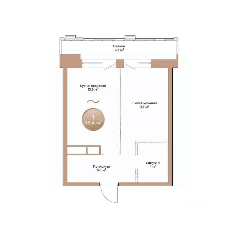 1-к кв. Красноярский край, Красноярск ул. Партизана Железняка (38.4 м) - Фото 1
