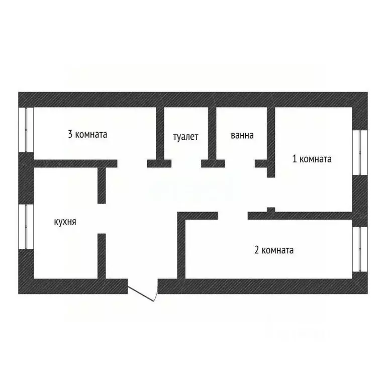 3-к кв. Псковская область, Остров ул. Калинина, 76 (67.3 м) - Фото 2