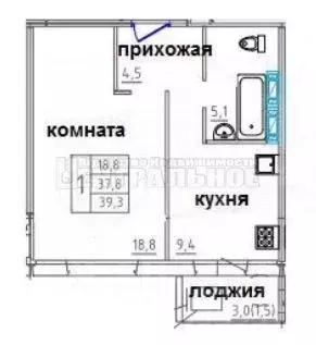 1-к кв. Смоленская область, Смоленск ул. 2-я Киевская, 20А (39.3 м) - Фото 1