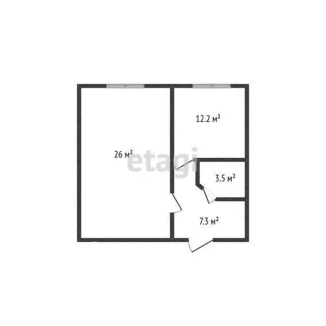 1-комнатная квартира: Каспийск, улица Магомедали Магомеджановa, 31А ... - Фото 0