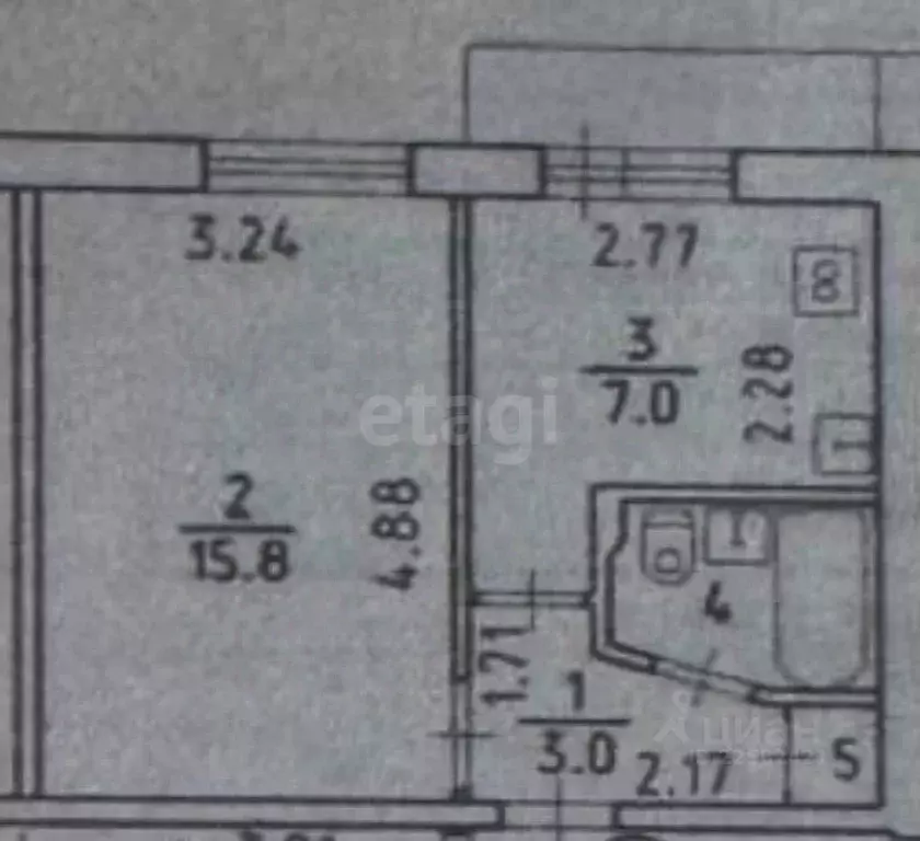 1-к кв. Удмуртия, Ижевск Майская ул., 16 (28.8 м) - Фото 2