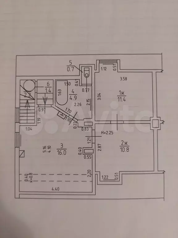 2-к. квартира, 45,2 м, 2/2 эт. - Фото 0