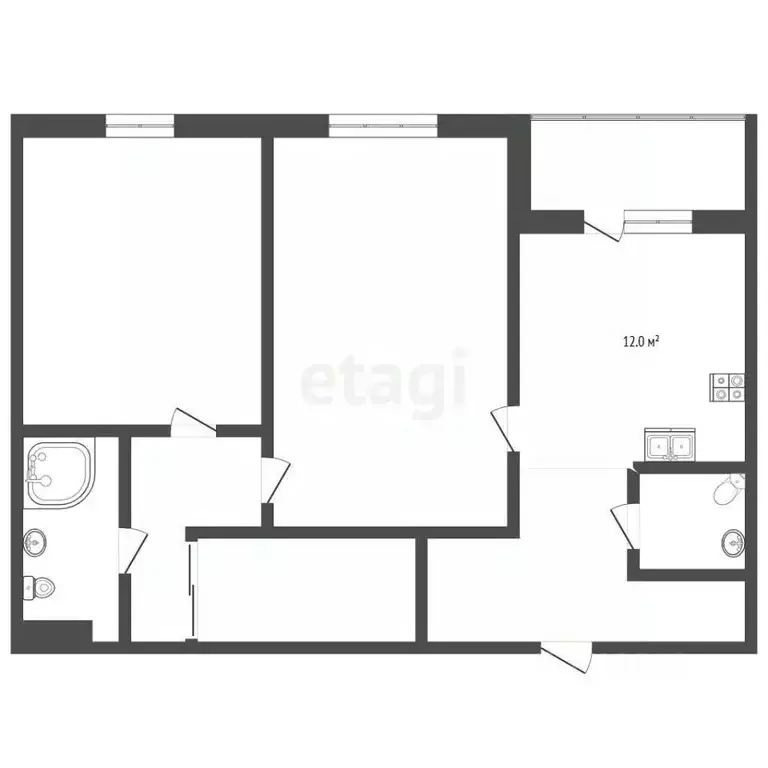 2-к кв. Москва Симферопольский проезд, 18 (73.8 м) - Фото 2