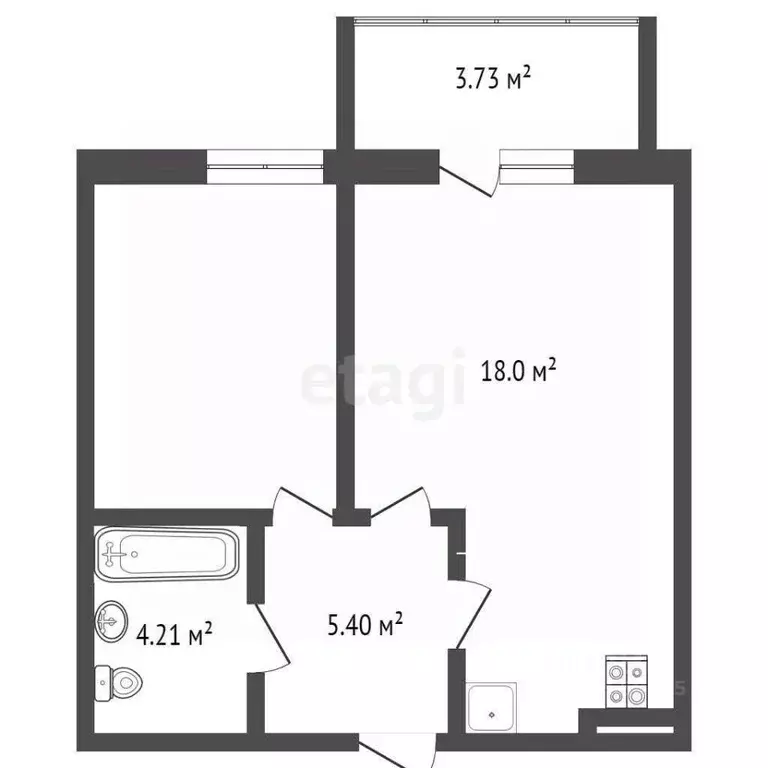 2-к кв. Самарская область, Самара ул. Дыбенко, 27А (42.6 м) - Фото 2