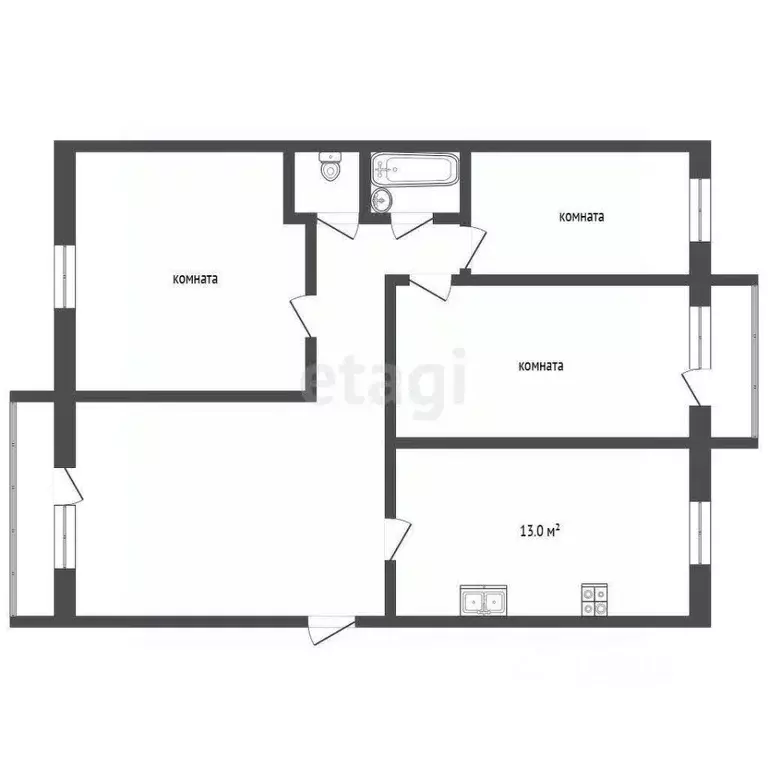 3-к кв. Тамбовская область, Тамбов ул. Пирогова, 48 (99.8 м) - Фото 1