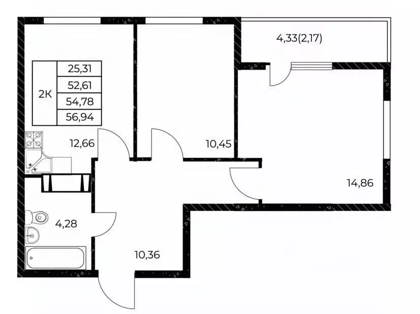 2-к кв. Ростовская область, Ростов-на-Дону Звезда Столицы 2 жилой ... - Фото 1