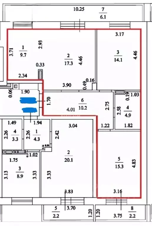 3-к кв. Забайкальский край, Чита ул. Курнатовского, 70 (71.5 м) - Фото 2