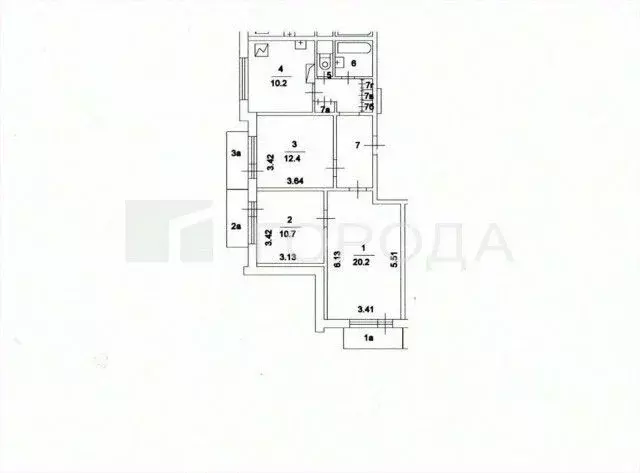 3-к кв. Москва Северное Чертаново мкр, 7кВ (67.7 м) - Фото 1