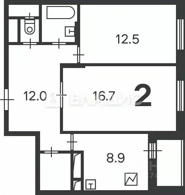 2-к кв. Москва Волгоградский просп., 97К3 (56.7 м) - Фото 1