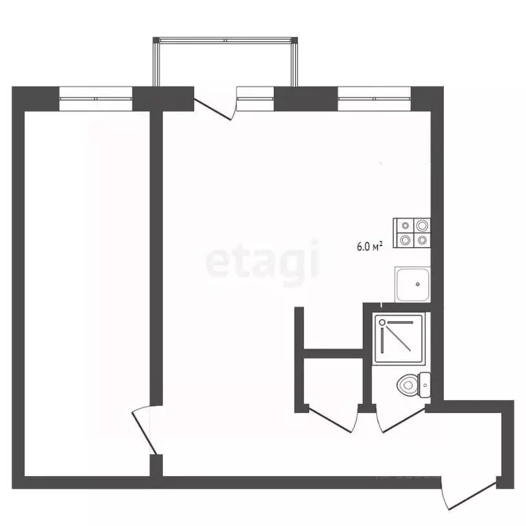 2-к кв. Костромская область, Кострома просп. Мира, 129 (42.4 м) - Фото 1
