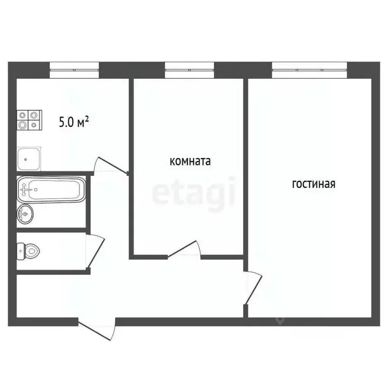 2-к кв. Удмуртия, Ижевск ул. Ворошилова, 27 (42.0 м) - Фото 2