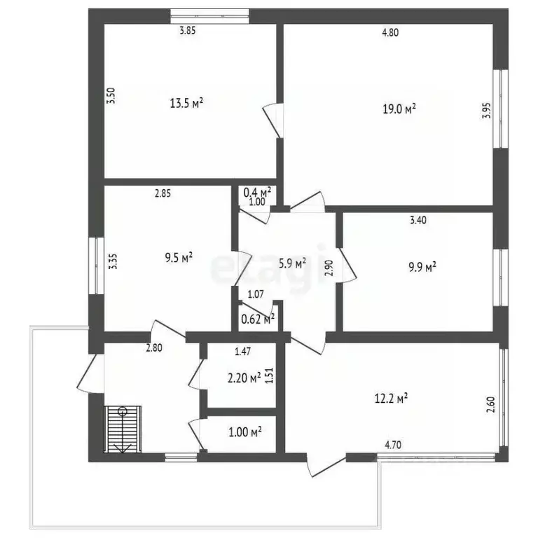 Дом в Омская область, Москаленки рп ул. 2-я Северная, 17 (82 м) - Фото 2