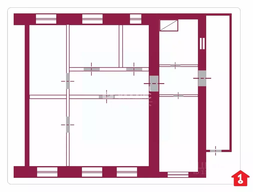 4-к кв. Омская область, Саргатский район, с. Нижнеиртышское ул. ... - Фото 2