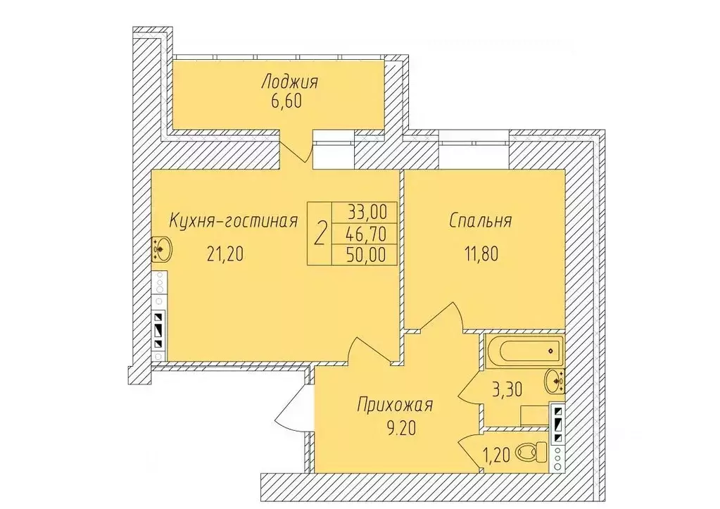 2-к кв. Белгородская область, Старый Оскол Степной мкр,  (50.0 м) - Фото 0