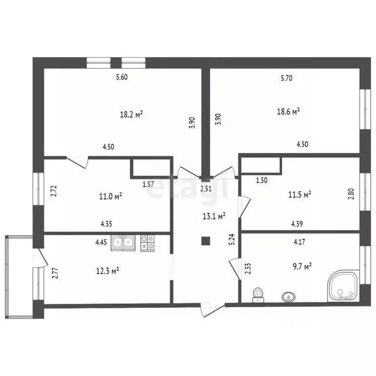 4-к кв. Вологодская область, Вологда Медуницинская ул., 21А (94.7 м) - Фото 1