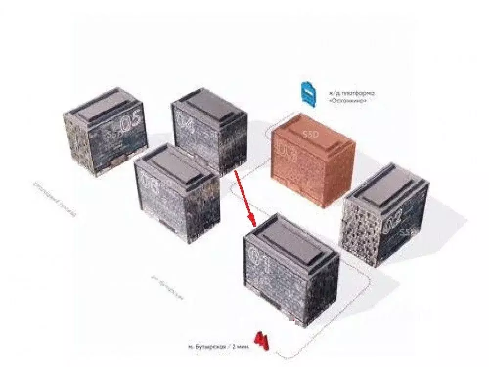Торговая площадь в Москва Огородный проезд, 16/1с3 (61 м) - Фото 2