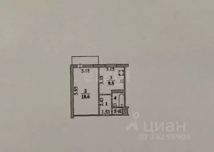 1-к кв. Липецкая область, Липецк ул. Катукова, 33 (36.0 м) - Фото 2