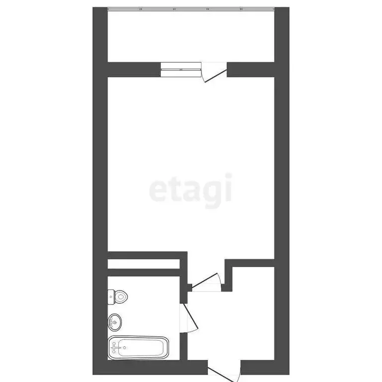 Квартира-студия: Тюмень, Олимпийская улица, 20 (20.9 м) - Фото 0