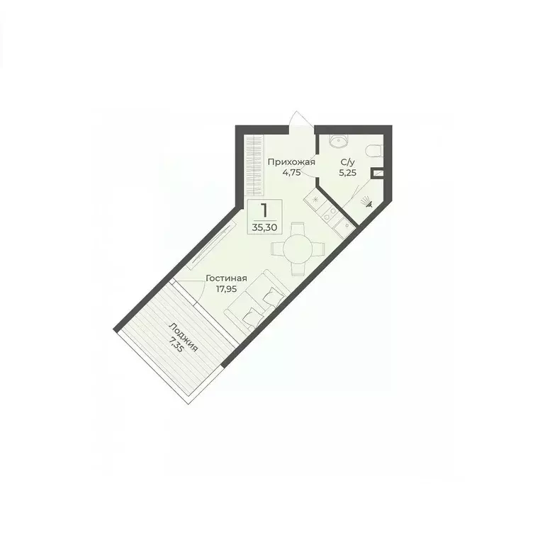 Студия Крым, Сакский район, с. Лесновка  (35.3 м) - Фото 0