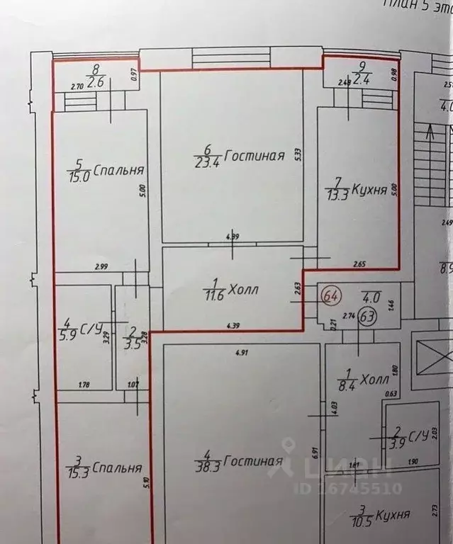 3-к кв. Калининградская область, Калининград Юбилейная ул., 6 (86.1 м) - Фото 1