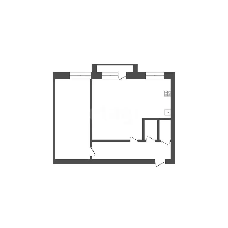2-комнатная квартира: Абакан, улица Пушкина, 122 (42 м) - Фото 1