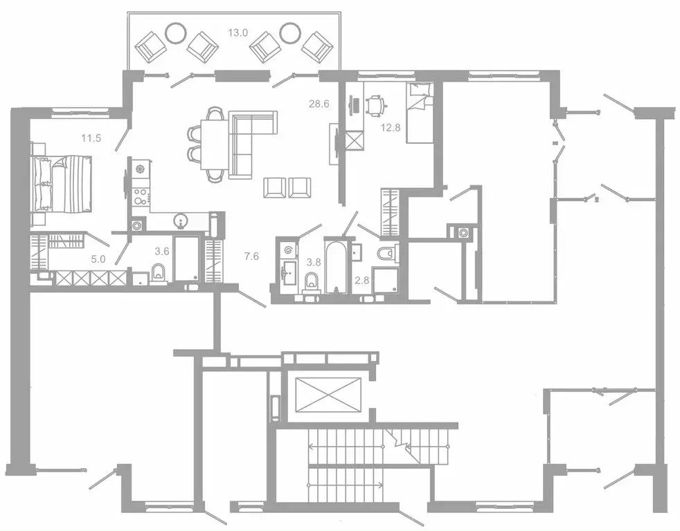 2-комнатная квартира: Астрахань, улица Латышева, 16А (88.7 м) - Фото 2