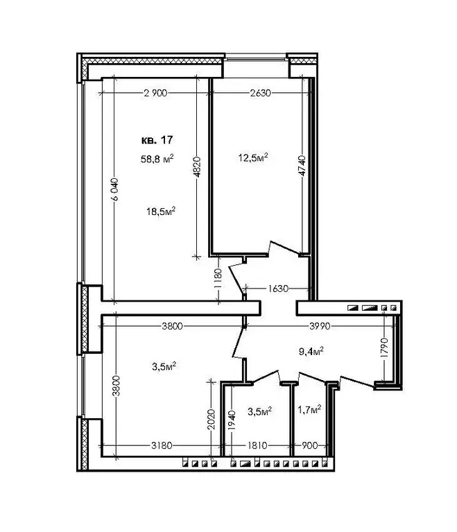 Продаётся 2-к квартира, 58.8 м - Фото 0
