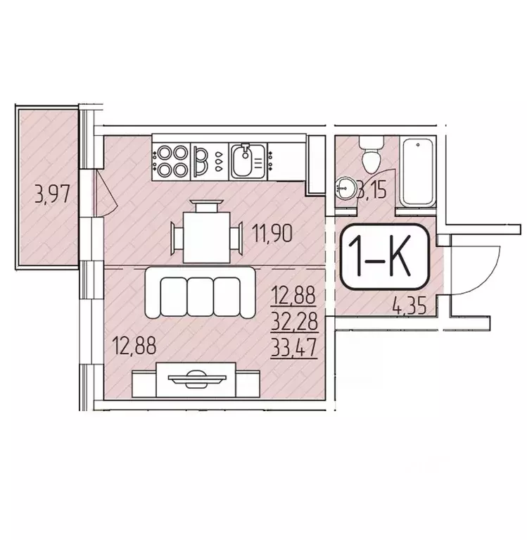 1-к кв. Бурятия, Улан-Удэ 140А мкр,  (33.47 м) - Фото 1