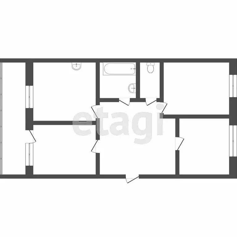 3-комнатная квартира: Томск, Кировский район, микрорайон Мокрушинский, ... - Фото 1