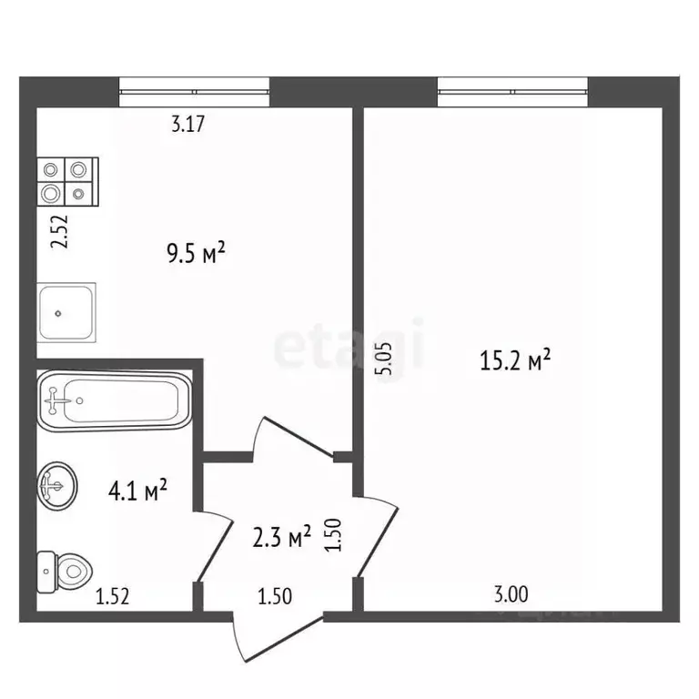 1-к кв. Ямало-Ненецкий АО, Новый Уренгой ул. Геологоразведчиков, 2Бк1 ... - Фото 1