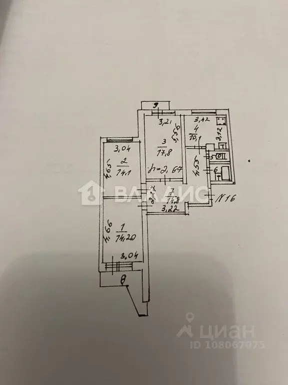 3-к кв. Московская область, Люберцы Городок Б мкр, ул. 3-е Почтовое ... - Фото 2