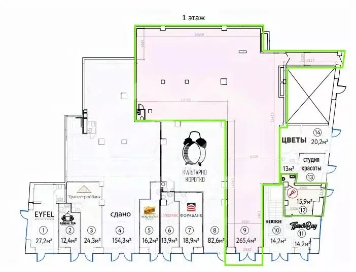 Помещение свободного назначения в Москва Новослободская ул., 19С1 (16 ... - Фото 2