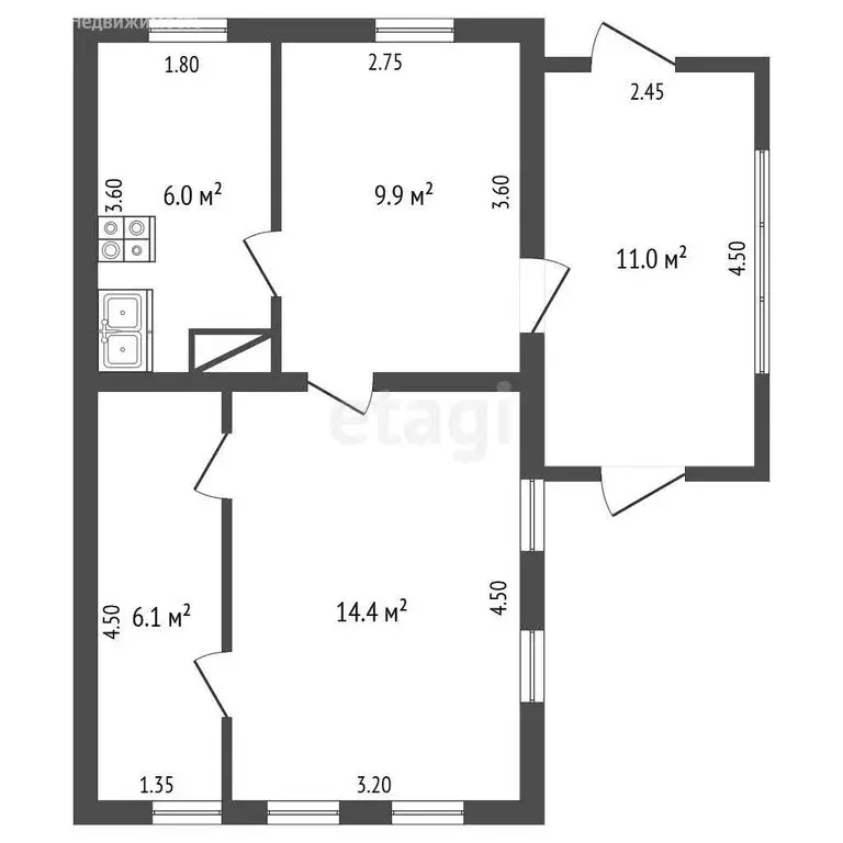 Дом в Мичуринск, Новая улица (26.5 м) - Фото 0