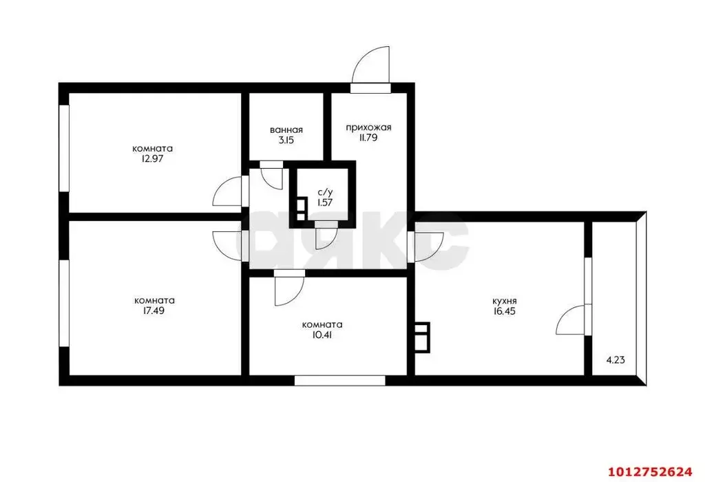 3-комнатная квартира: Краснодар, Питерская улица, 40к3 (74 м) - Фото 0