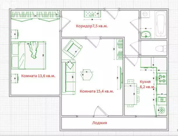 2-комнатная квартира: Волжский, улица Мира, 54 (52.2 м) - Фото 1
