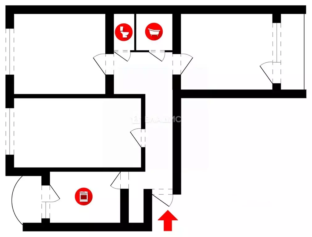 3-к кв. Московская область, Воскресенск ул. Зелинского, 18 (70.0 м) - Фото 2