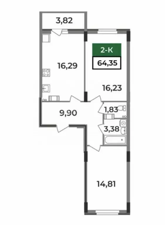 2-комнатная квартира: Ковров, Еловая улица, 11 (64.35 м) - Фото 1