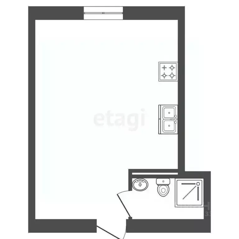 Студия Санкт-Петербург Октябрьская наб., 108к6 (25.1 м) - Фото 2
