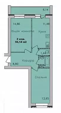 2-к кв. Новосибирская область, Новосибирск Дивногорский мкр, ул. ... - Фото 0