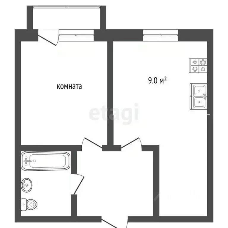 2-к кв. Ростовская область, Неклиновский район, с. Новобессергеневка, ... - Фото 1