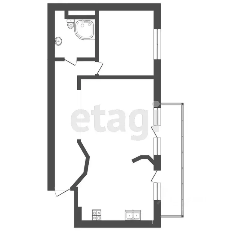 2-к кв. Ростовская область, Ростов-на-Дону Извилистая ул., 11/1 (64.7 ... - Фото 2