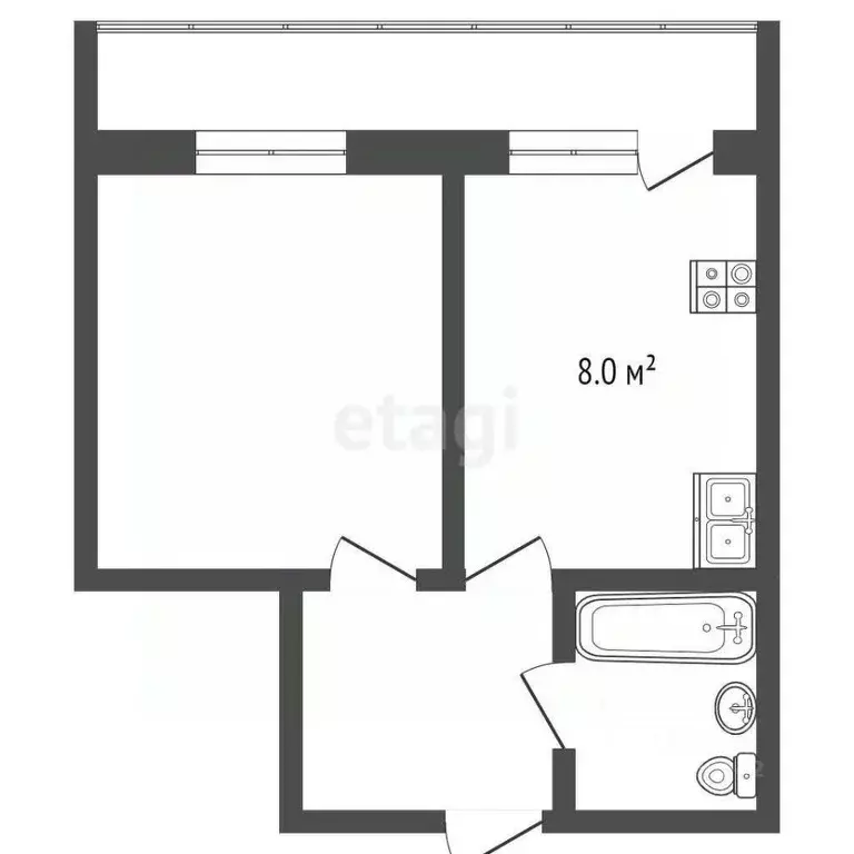 1-к кв. Забайкальский край, Чита Славянская ул., 15 (44.5 м) - Фото 1