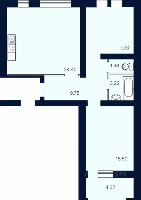 2-к кв. Саратовская область, Саратов Солнечный-2 жилрайон, Сияй-город ... - Фото 1